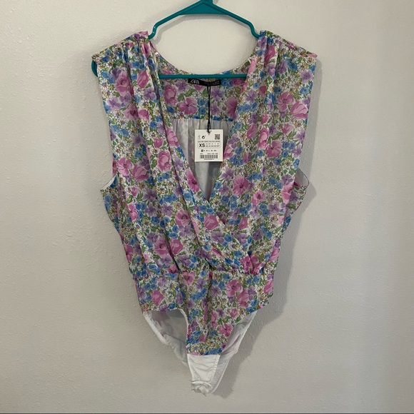Zara floral bodysuit NWT - Picture 2 of 6